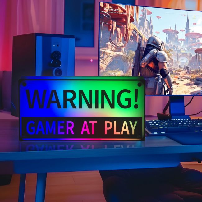 Gamer at Play LED Light