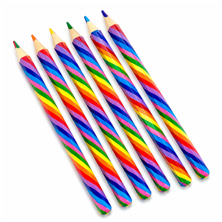 Rainbow Jumbo Pencils x 6๐