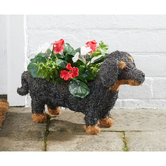 Rattan Planter - Sausage Dog
