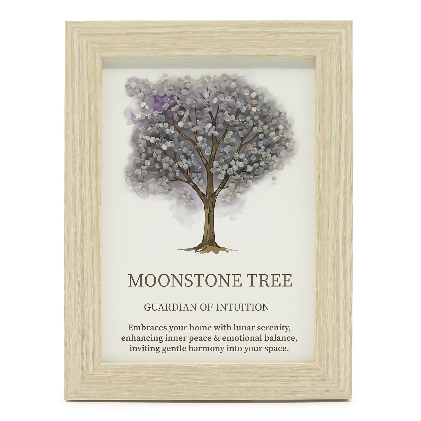 Gemstone Picture - Tree of Life - Moonstone (20x14.7x1cm)