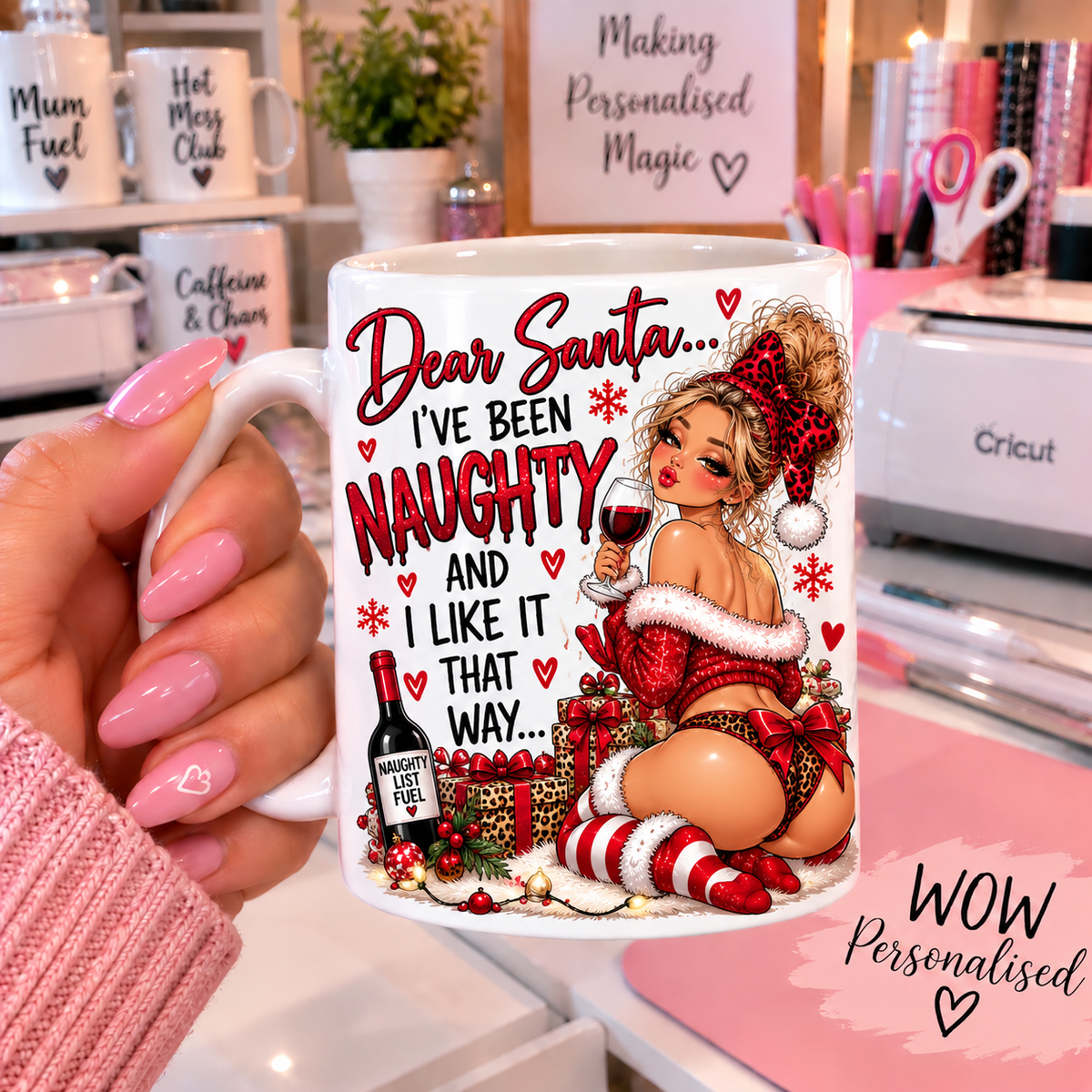 Dear Santa I’ve Been Naughty Christmas Mug | Funny Cheeky 11oz Gift