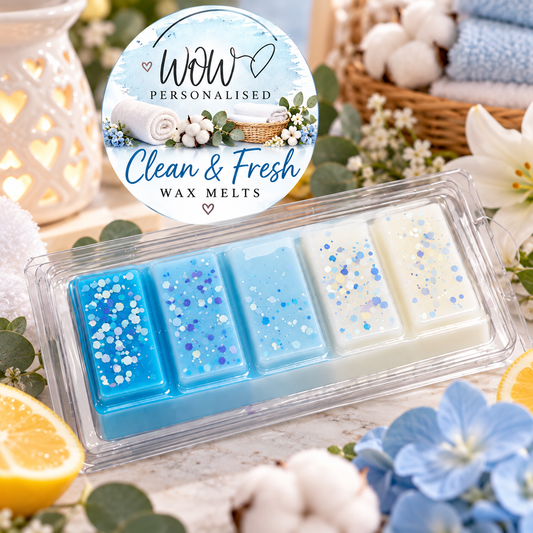 Clean & Fresh Wax Melts 50g | Fresh Linen & Laundry Inspired Scented Snap Bars