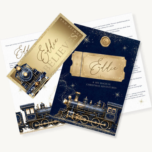 CHRISTMAS STORY - NORTH POLE EXPRESS & GOLDEN TICKET - NAVY OR PINK