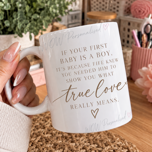Best of Both Worlds Mama Mug | Boy & Girl Mum Gift | 11oz White Ceramic Mug | Mother’s Day & Birthday Gift | WOW Personalised