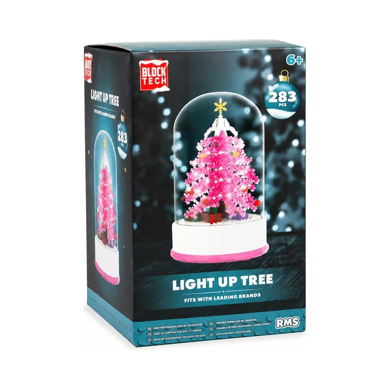 Block Tech Christmas Light Up Tree Building Set - 283 Pieces
