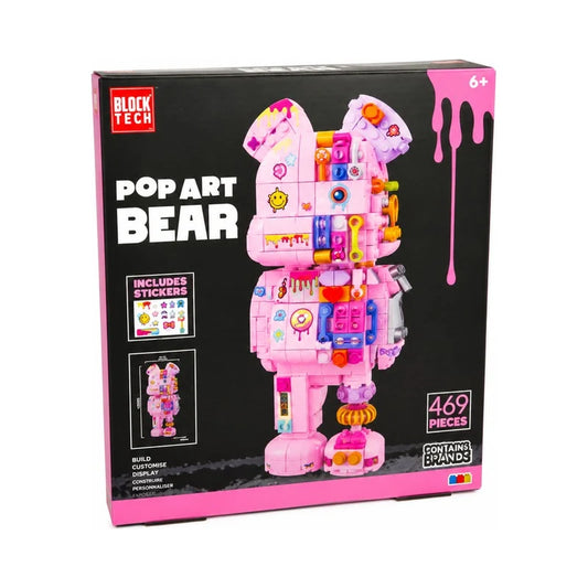 Block Tech Large Pop Art Pink Bear