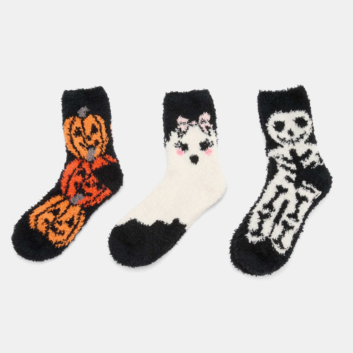 Sweetie Pies Fluffy Fleece Socks, Black - 3 Pack